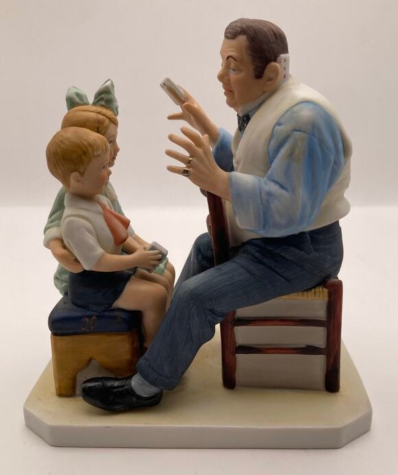 Gorham Other - Inspired by Norman Rockwell Saturday Evening Post "Card Tricks" Figure by Gorham
